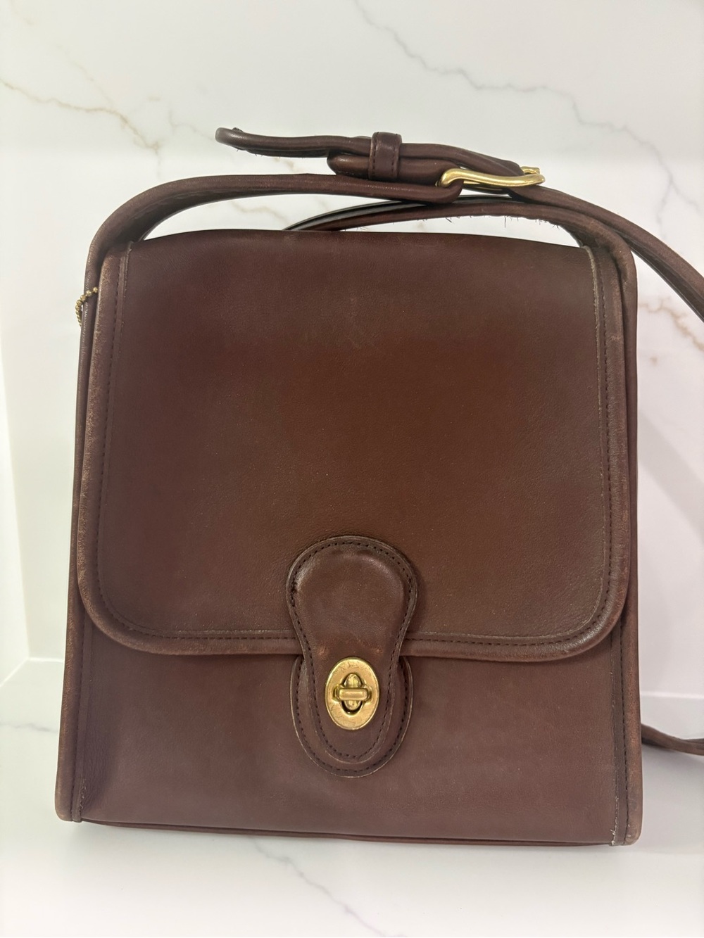 Vintage Coach Shelburne Flap Crossbody Bag - Style 9038